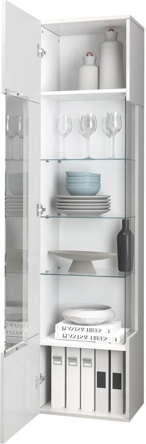 INOSIGN Vitrinekast Egypt volledig hoogglans gelakt 1 glazen deur met 3 glazen planken - Foto 17