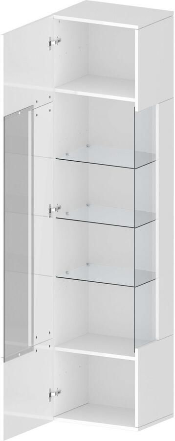 INOSIGN Vitrinekast Egypt volledig hoogglans gelakt 1 glazen deur met 3 glazen planken - Foto 16