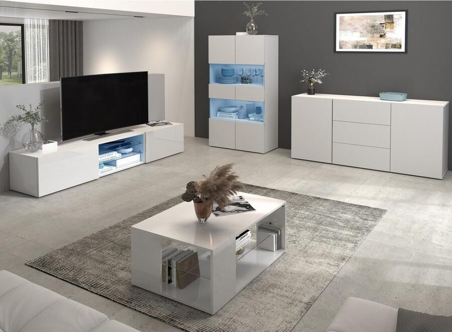 INOSIGN Vitrinekast Egypt volledig hoogglans gelakt 2 glazen deuren - Foto 8