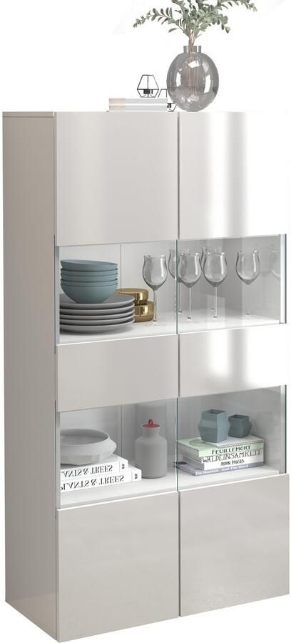 INOSIGN Vitrinekast Egypt volledig hoogglans gelakt 2 glazen deuren - Foto 15