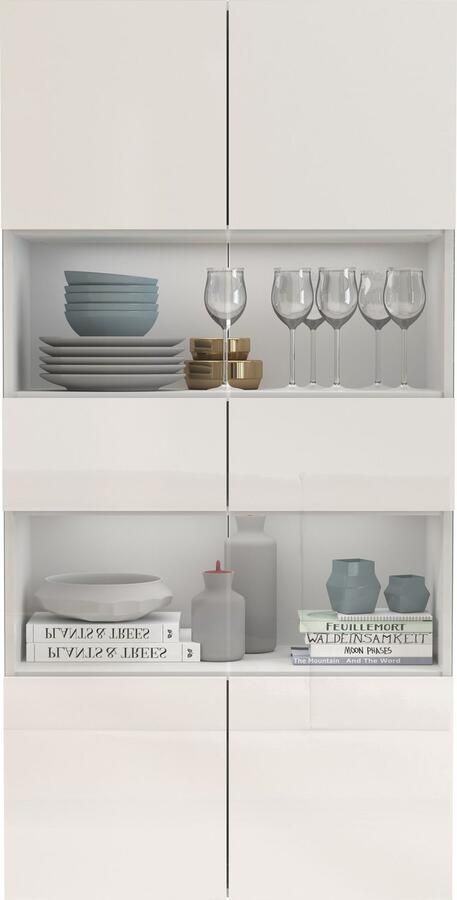 INOSIGN Vitrinekast Egypt volledig hoogglans gelakt 2 glazen deuren - Foto 13