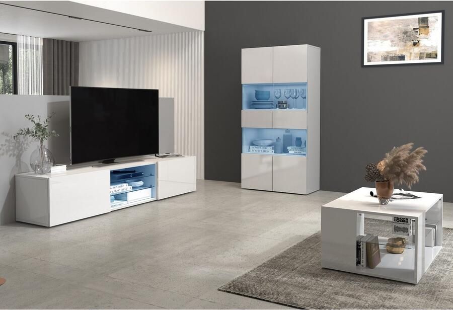 INOSIGN Vitrinekast Egypt volledig hoogglans gelakt 2 glazen deuren - Foto 9