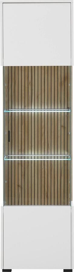 INOSIGN Vitrinekast Hudson in moderne trendkleur handgrepen van metaal (zwart) hoogte 180 cm - Foto 4