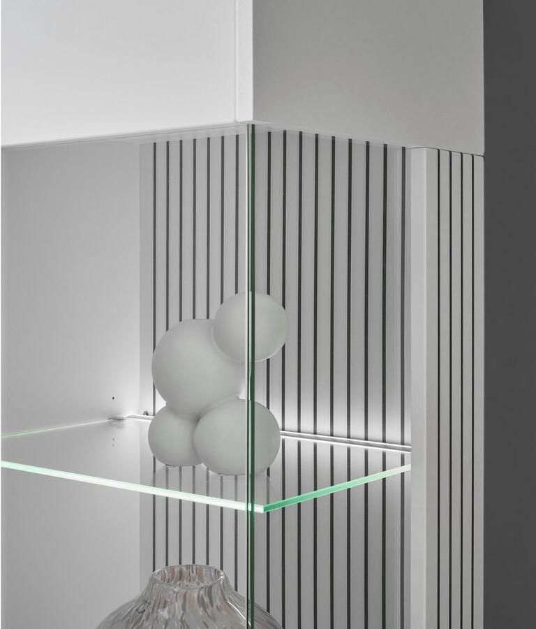 INOSIGN Wandmeubel Hudson met moderne groevenlook handgrepen van metaal (zwart) breedte 285 cm (set 3-delig) - Foto 2