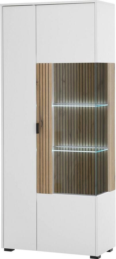 INOSIGN Vitrinekast Hudson opberghangkast in moderne trendkleur handgrepen van metaal (zwart) hoogte 180 cm - Foto 3