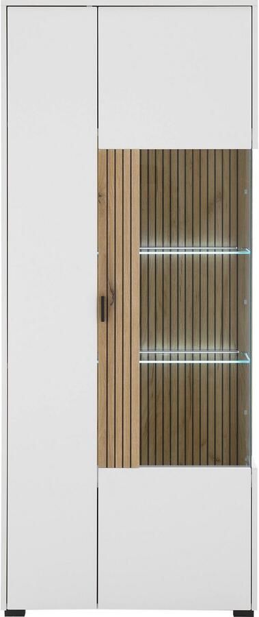 INOSIGN Vitrinekast Hudson opberghangkast in moderne trendkleur handgrepen van metaal (zwart) hoogte 180 cm - Foto 5