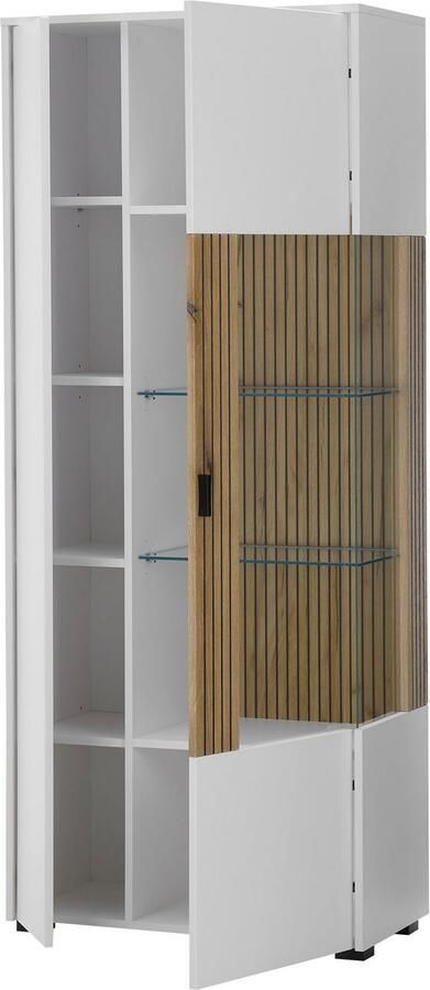 INOSIGN Vitrinekast Hudson opberghangkast in moderne trendkleur handgrepen van metaal (zwart) hoogte 180 cm - Foto 4