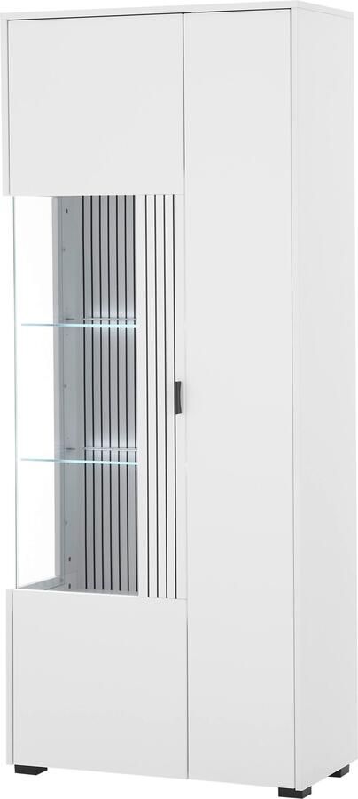 INOSIGN Vitrinekast Hudson opberghangkast in moderne trendkleur handgrepen van metaal (zwart) hoogte 180 cm - Foto 6