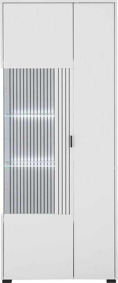 INOSIGN Vitrinekast Hudson opberghangkast in moderne trendkleur handgrepen van metaal (zwart) hoogte 180 cm - Foto 5