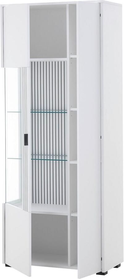 INOSIGN Vitrinekast Hudson opberghangkast in moderne trendkleur handgrepen van metaal (zwart) hoogte 180 cm - Foto 4