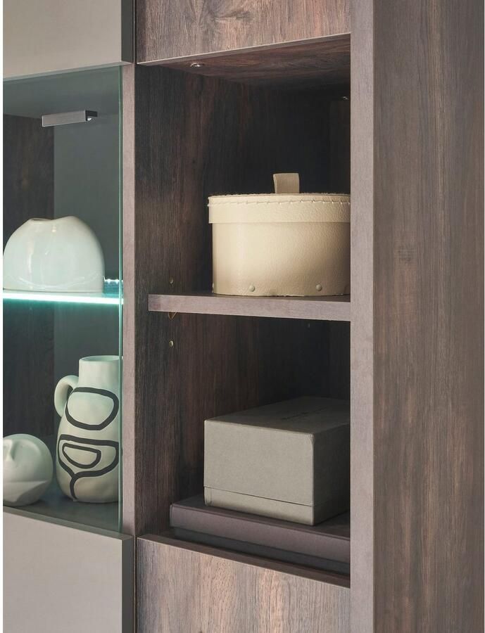 INOSIGN Vitrinekast Largo Soft-closefunctie hoogte ca. 130 cm