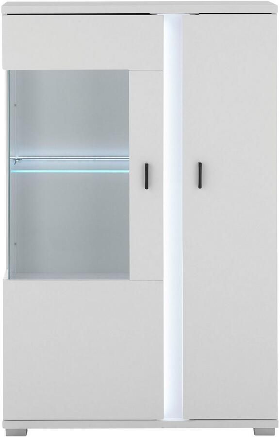 INOSIGN Vitrinekast LONG ISLAND opberghangkast in moderne trendkleur inclusief verticale verlichting breedte 80 cm (1 stuk) - Foto 5