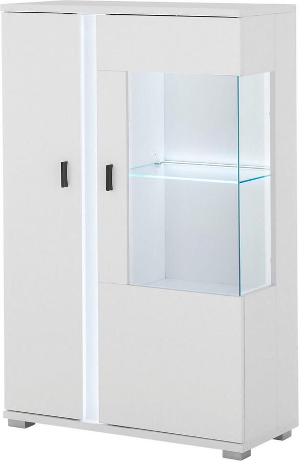 INOSIGN Vitrinekast LONG ISLAND opberghangkast in moderne trendkleur inclusief verticale verlichting breedte 80 cm (1 stuk) - Foto 3