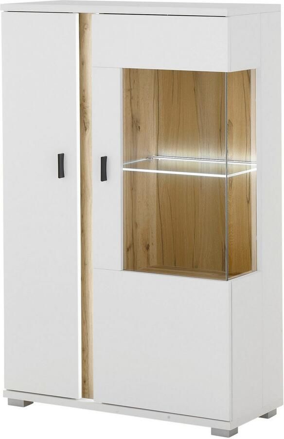 INOSIGN Vitrinekast LONG ISLAND opberghangkast in moderne trendkleur inclusief verticale verlichting breedte 80 cm (1 stuk) - Foto 3