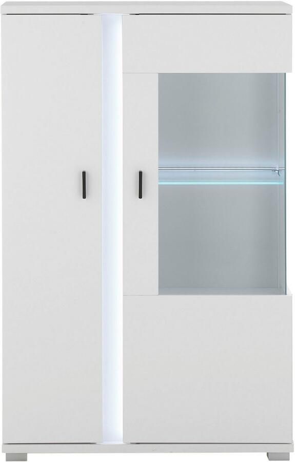 INOSIGN Vitrinekast LONG ISLAND opberghangkast in moderne trendkleur inclusief verticale verlichting breedte 80 cm (1 stuk) - Foto 4