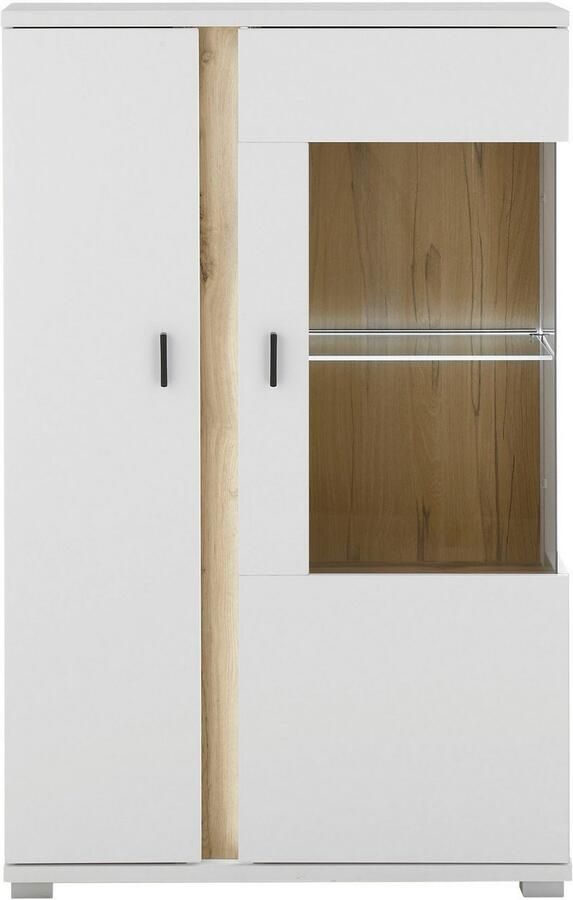 INOSIGN Vitrinekast LONG ISLAND opberghangkast in moderne trendkleur inclusief verticale verlichting breedte 80 cm (1 stuk) - Foto 4