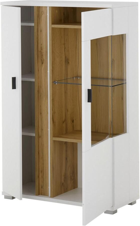 INOSIGN Vitrinekast LONG ISLAND opberghangkast in moderne trendkleur inclusief verticale verlichting breedte 80 cm (1 stuk) - Foto 5