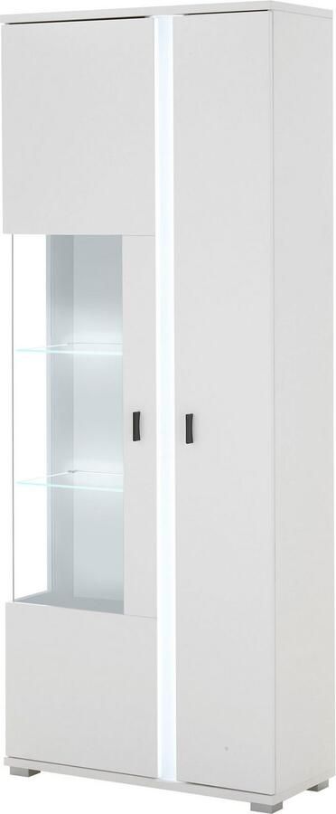 INOSIGN Vitrinekast LONG ISLAND opberghangkast in moderne trendkleur inclusief verticale verlichting breedte 80 cm (1 stuk) - Foto 3