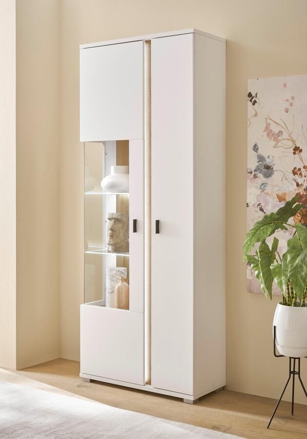 INOSIGN Vitrinekast LONG ISLAND opberghangkast in moderne trendkleur inclusief verticale verlichting breedte 80 cm (1 stuk) - Foto 6