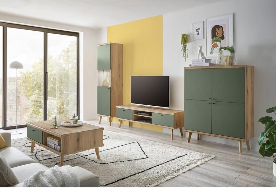 INOSIGN Wandmeubel MAVAS in moderne trendkleur handgrepen van metaal (zwart) breedte 337 cm (set 3-delig) - Foto 7