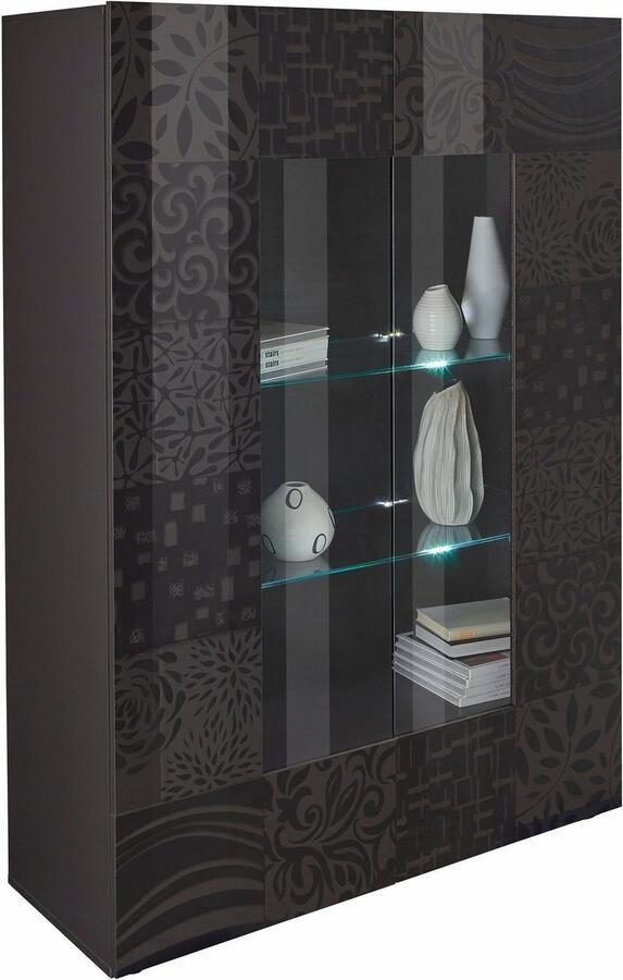 INOSIGN Vitrinekast Miro Vitrinekast hoogte 166 cm met decoratieve zeefdruk - Foto 6