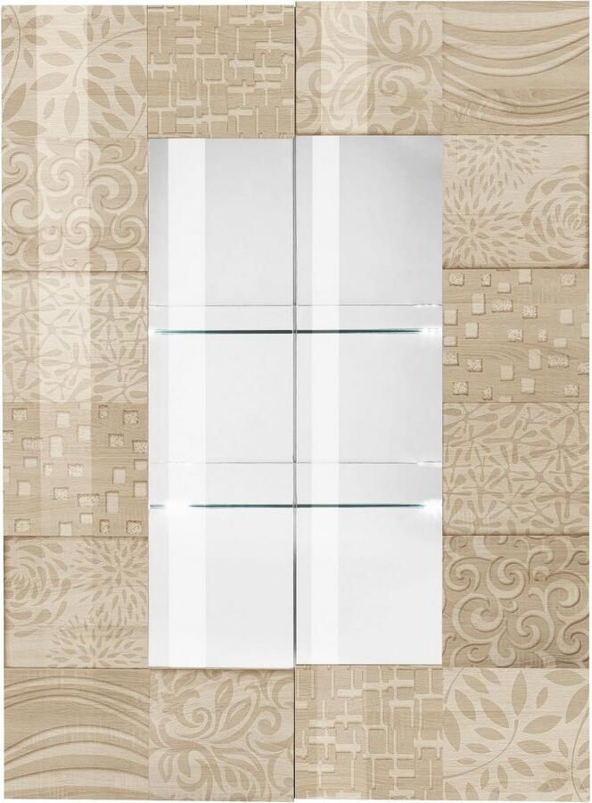 INOSIGN Vitrinekast Miro Vitrinekast hoogte 166 cm met decoratieve zeefdruk - Foto 2