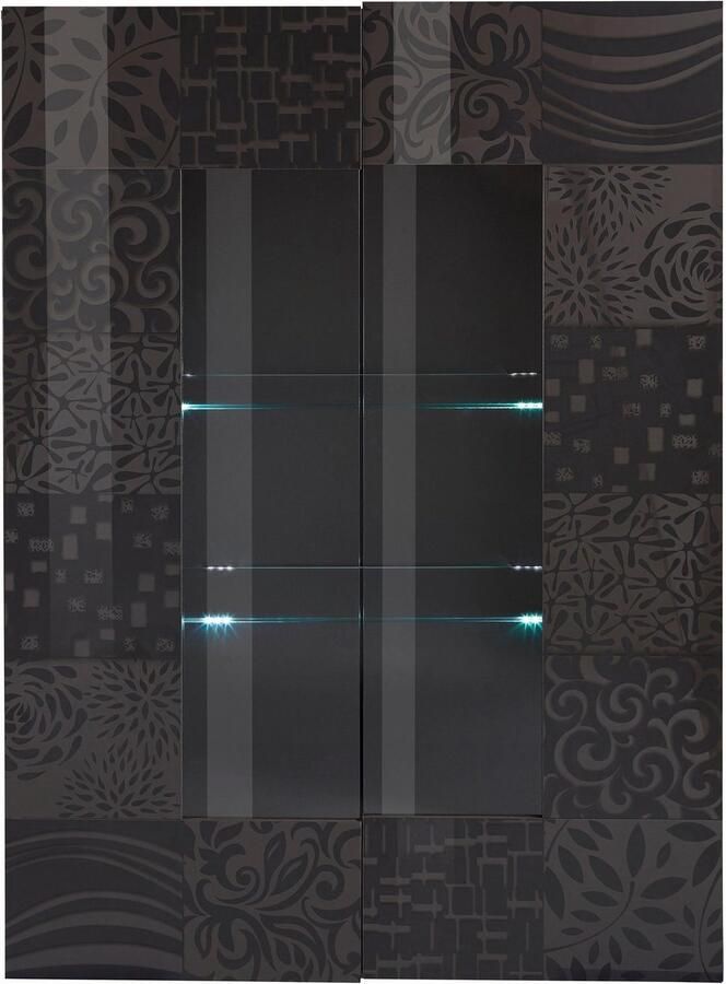 INOSIGN Vitrinekast Miro Vitrinekast hoogte 166 cm met decoratieve zeefdruk - Foto 2