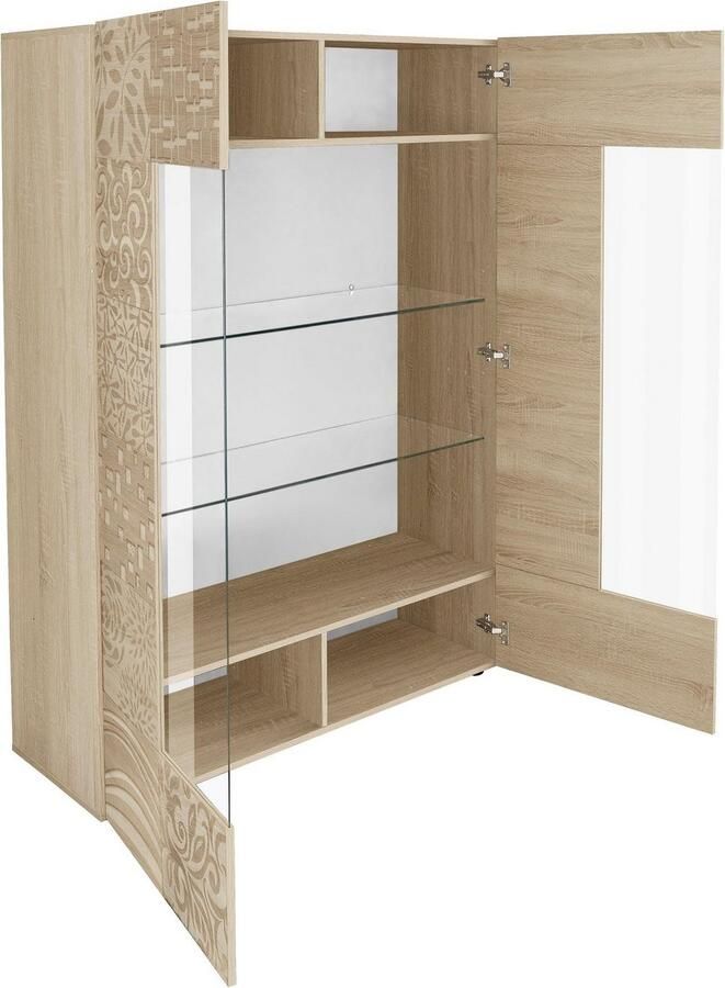 INOSIGN Vitrinekast Miro Vitrinekast hoogte 166 cm met decoratieve zeefdruk - Foto 3