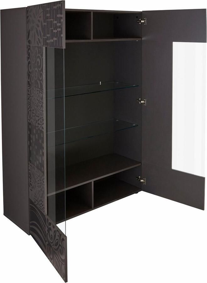 INOSIGN Vitrinekast Miro Vitrinekast hoogte 166 cm met decoratieve zeefdruk - Foto 4