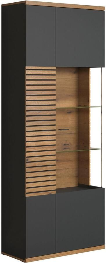 INOSIGN Vitrinekast Norris Woonkamer vitrine in ribbellook en royale presentatieoppervlak - Foto 7