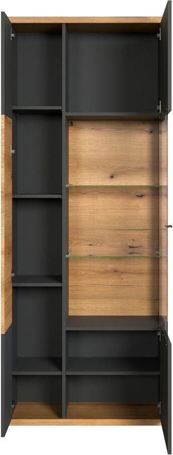 INOSIGN Vitrinekast Norris Woonkamer vitrine in ribbellook en royale presentatieoppervlak - Foto 10