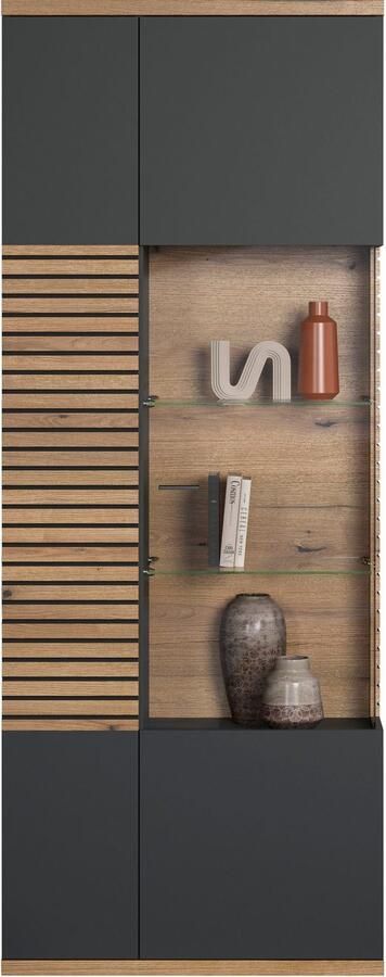 INOSIGN Vitrinekast Norris Woonkamer vitrine in ribbellook en royale presentatieoppervlak - Foto 9