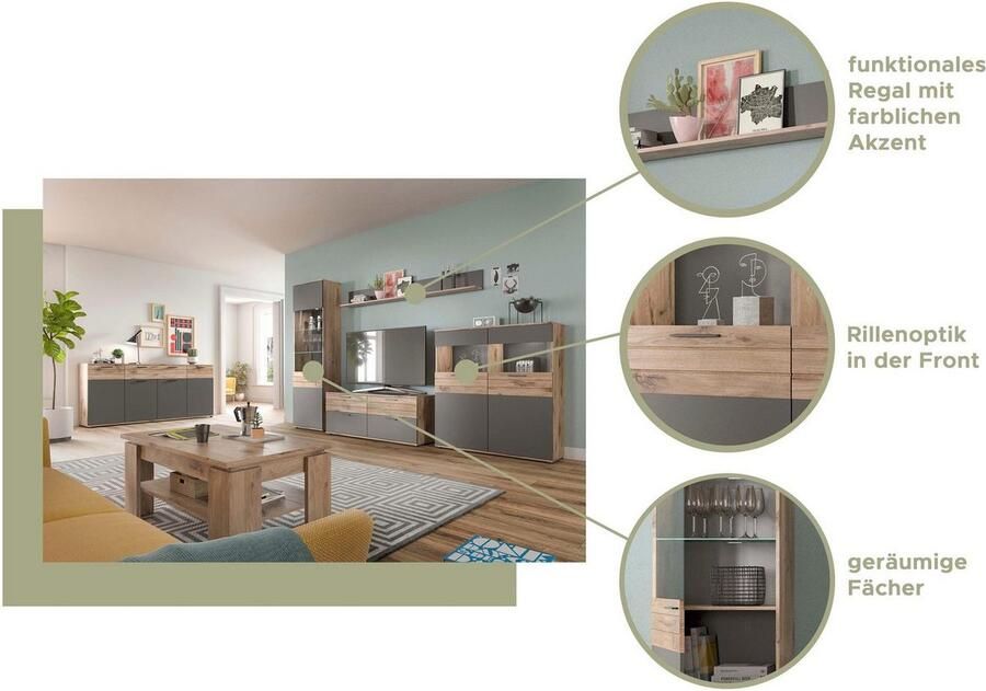 INOSIGN Vitrinekast Riga Hoogte 200 cm - Foto 2