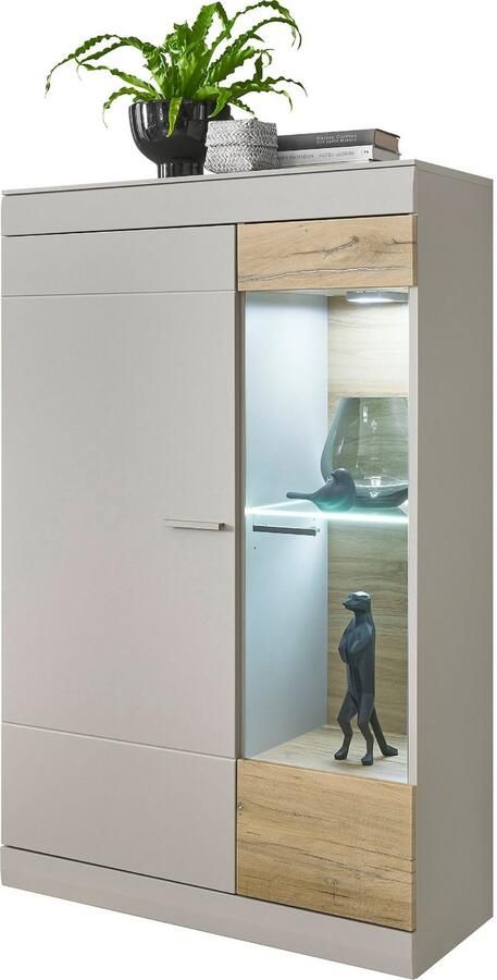 INOSIGN Vitrinekast SCARA met applicatie tineiken decor breedte 90 cm met soft-closefunctie - Foto 7