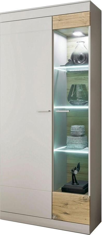 INOSIGN Vitrinekast SCARA zonder verlichting met applicatie tineiken decor breedte 90 cm met soft-closefunctie - Foto 7