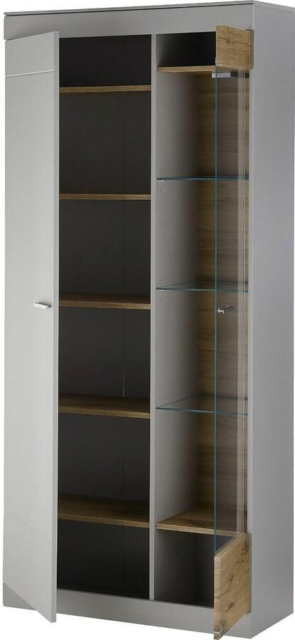 INOSIGN Vitrinekast SCARA zonder verlichting met applicatie tineiken decor breedte 90 cm met soft-closefunctie - Foto 6