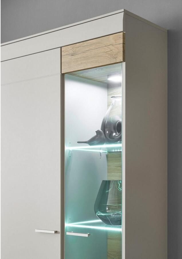 INOSIGN Vitrinekast SCARA zonder verlichting met applicatie tineiken decor breedte 90 cm met soft-closefunctie - Foto 5