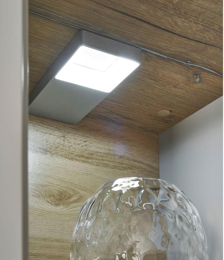 INOSIGN Vitrinekast SCARA zonder verlichting met applicatie tineiken decor breedte 90 cm met soft-closefunctie