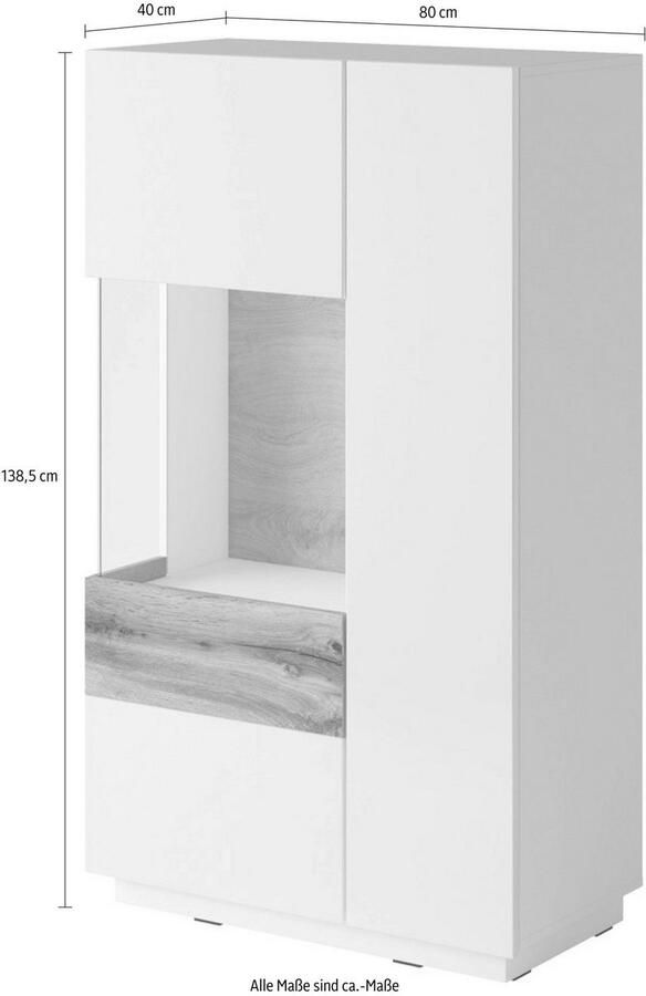 INOSIGN Vitrinekast Silke Hoogte 138 5 cm - Foto 3