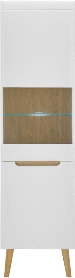 INOSIGN Vitrinekast Torge hoge kast glazen vitrine staande vitrine vitrinekast in drie verschillende kleuren beschikbaar glazen deur & -bodem 53 cm breed (1 stuk) - Foto 4