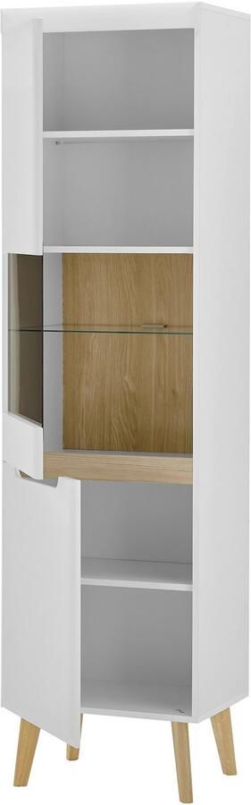 INOSIGN Vitrinekast Torge hoge kast glazen vitrine staande vitrine vitrinekast in drie verschillende kleuren beschikbaar glazen deur & -bodem 53 cm breed (1 stuk) - Foto 2