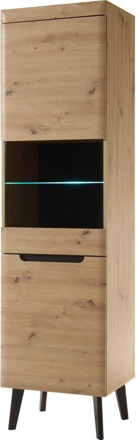 INOSIGN Vitrinekast Torge hoge kast glazen vitrine staande vitrine vitrinekast in drie verschillende kleuren beschikbaar glazen deur & -bodem 53 cm breed (1 stuk) - Foto 8