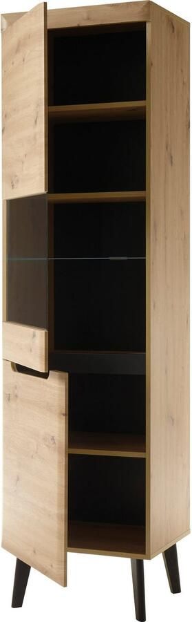 INOSIGN Vitrinekast Torge hoge kast glazen vitrine staande vitrine vitrinekast in drie verschillende kleuren beschikbaar glazen deur & -bodem 53 cm breed (1 stuk) - Foto 9