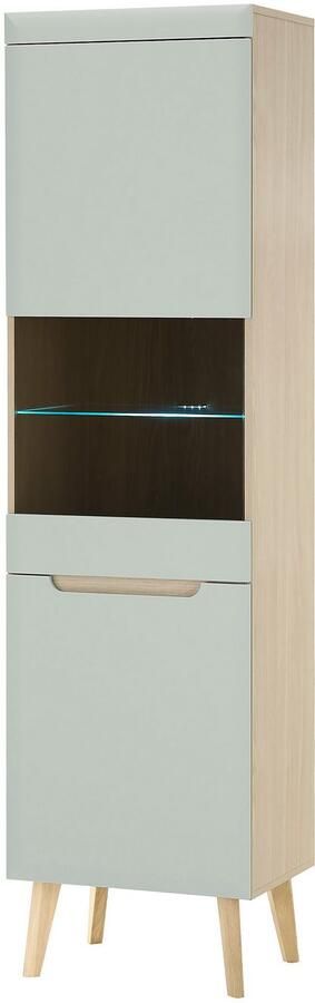 INOSIGN Vitrinekast Torge hoge kast glazen vitrine staande vitrine vitrinekast in drie verschillende kleuren beschikbaar glazen deur & -bodem 53 cm breed (1 stuk) - Foto 4