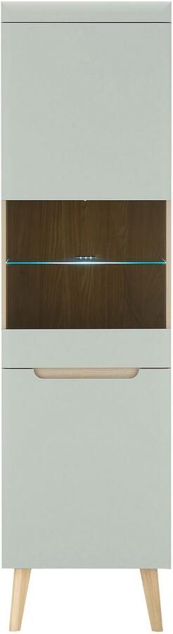 INOSIGN Vitrinekast Torge hoge kast glazen vitrine staande vitrine vitrinekast in drie verschillende kleuren beschikbaar glazen deur & -bodem 53 cm breed (1 stuk) - Foto 5