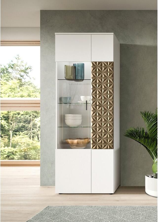 INOSIGN Vitrinekast Vicenza hoogte 195 cm ornamentafwerking 2 deuren 9 vakken - Foto 2