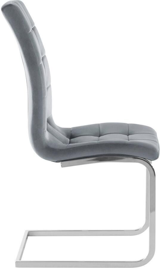 INOSIGN Vrijdragende stoel Lola set van 2 of 4 bekleding van imitatieleer of fluweelstof chroom metalen frame (set) - Foto 10