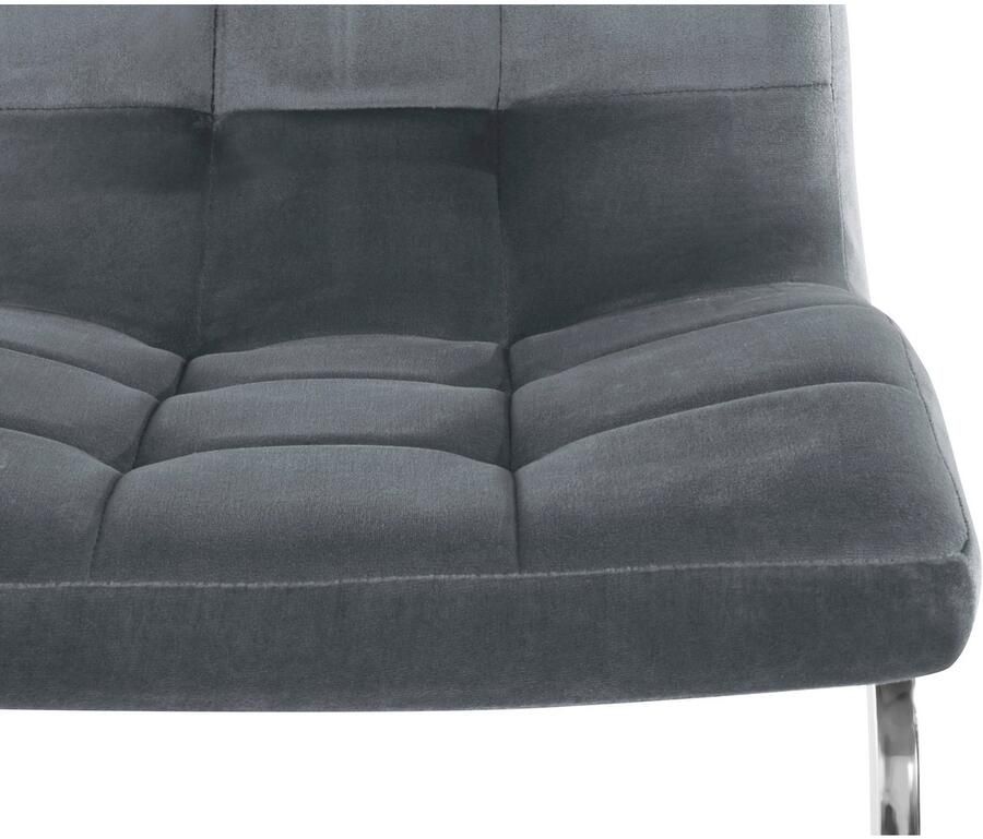 INOSIGN Vrijdragende stoel Lola set van 2 of 4 bekleding van imitatieleer of fluweelstof chroom metalen frame (set) - Foto 2