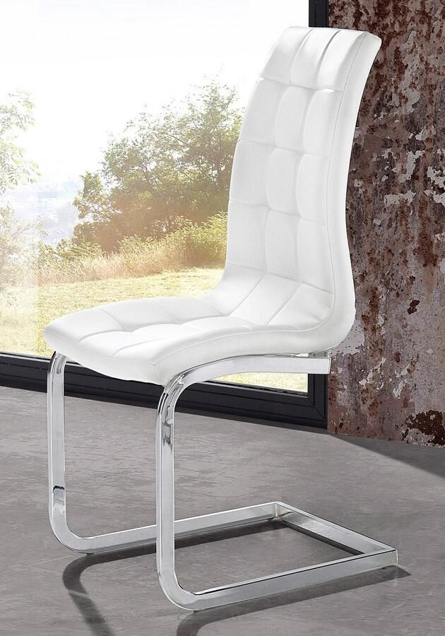 INOSIGN Vrijdragende stoel Lola set van 2 of 4 bekleding van imitatieleer of fluweelstof chroom metalen frame (set) - Foto 7