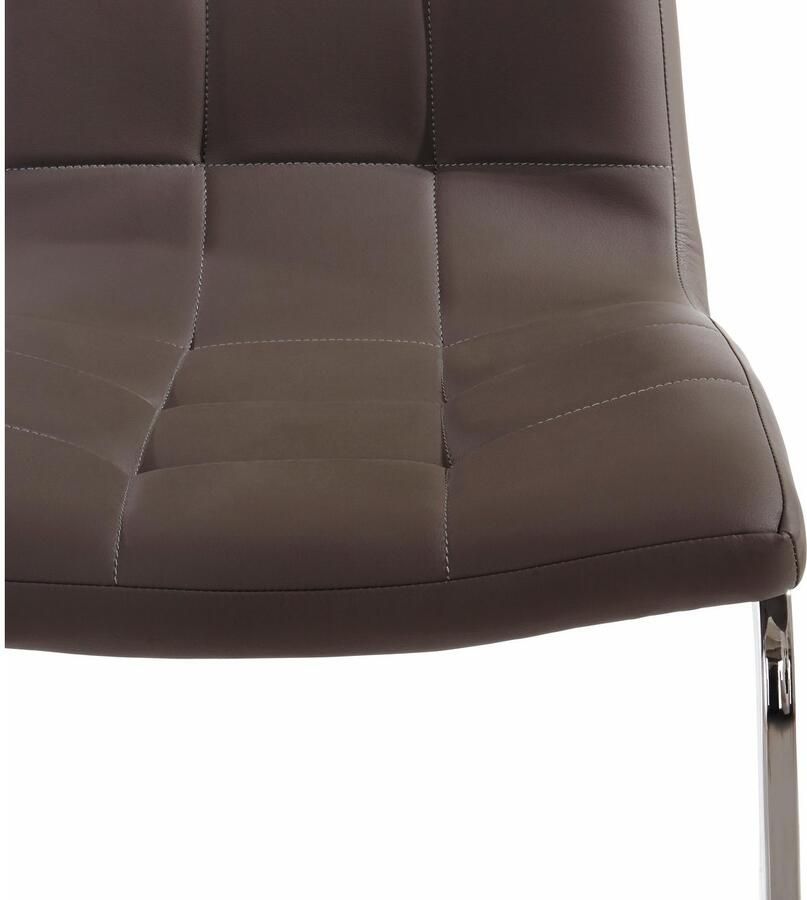 INOSIGN Vrijdragende stoel Lola set van 2 of 4 bekleding van imitatieleer of fluweelstof chroom metalen frame (set)